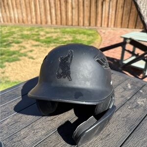 Rawlings Black Batting Helmet with Ear Protectors